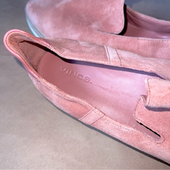 Vince Dillon Sneaker Terracotta Rose SZ 9 Suede Slip On Preppy Classic Casual - Picture 7 of 13